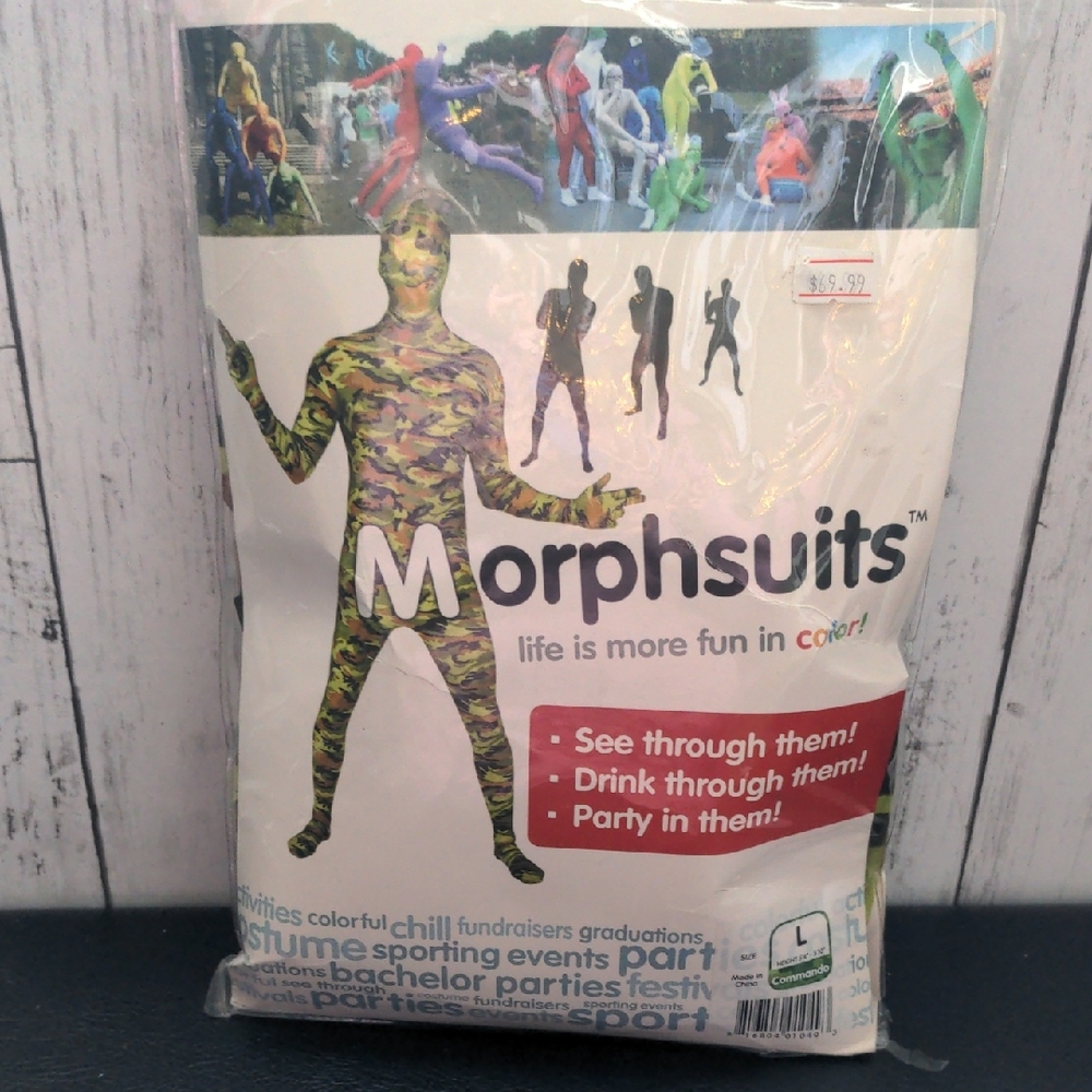 Morphsuits Camando Camouflage Size Large NWT Cosplay Festival Unisex